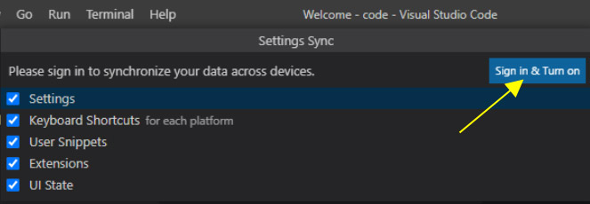 Sign In Settings Sync